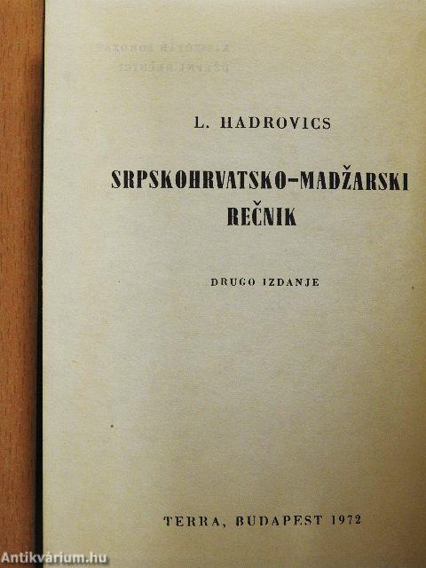 Szerbhorvát-magyar szótár