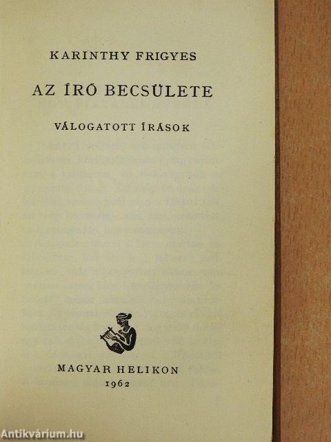Az író becsülete