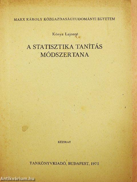 A statisztika tanítás módszertana