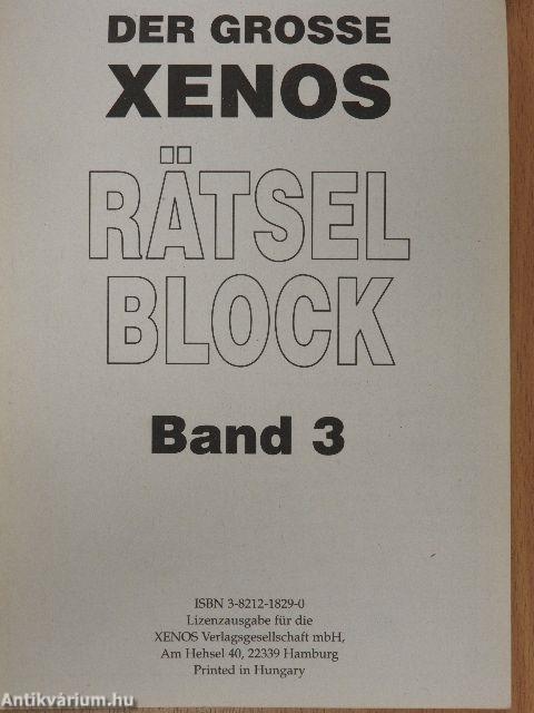 Der Grosse Xenos Rätselblock 3.