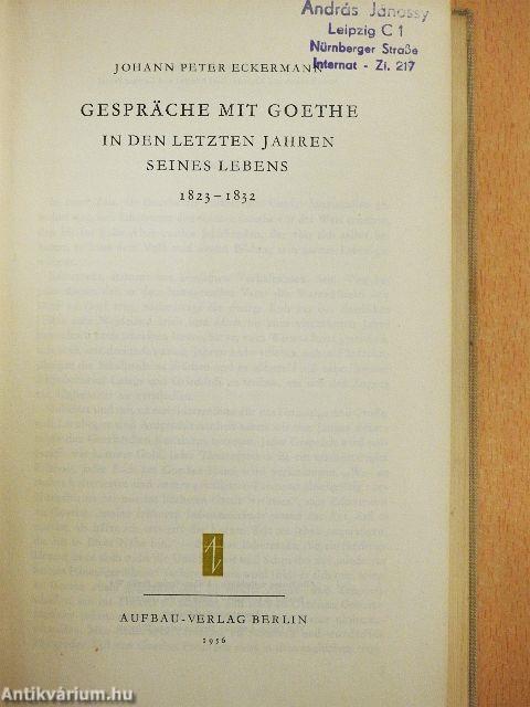 Gespräche mit Goethe