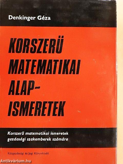 Korszerű matematikai alapismeretek