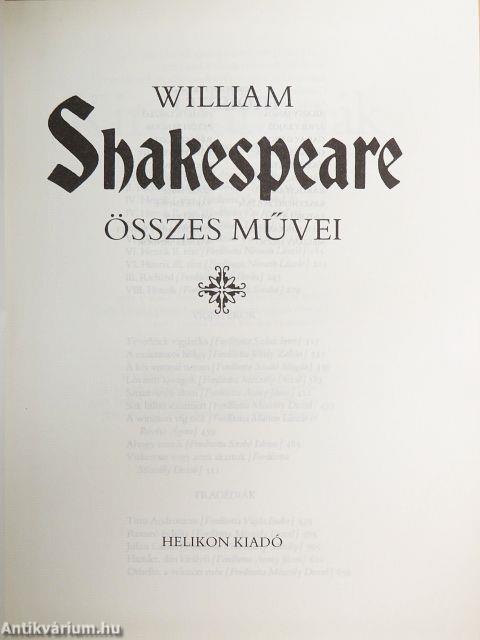 William Shakespeare összes művei