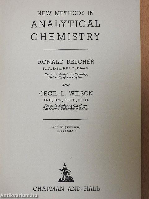 New Methods in Analytical Chemistry