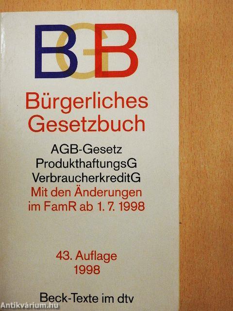 Bürgerliches Gesetzbuch