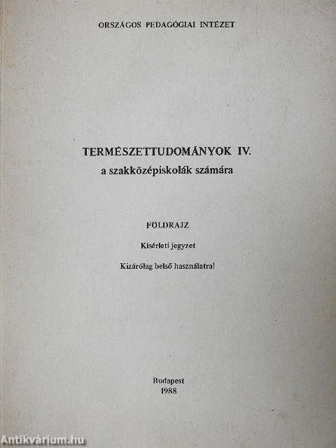 Természettudományok IV.