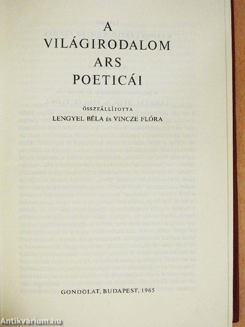 A világirodalom ars poeticái