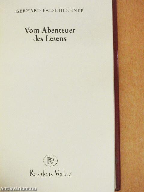Vom Abenteuer des Lesens
