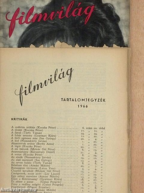 Filmvilág 1966. január-december