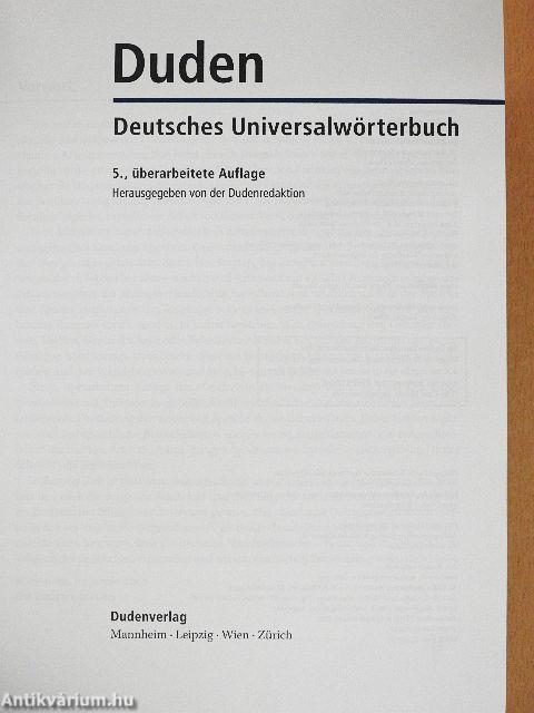 Duden - Deutsches Universalwörterbuch