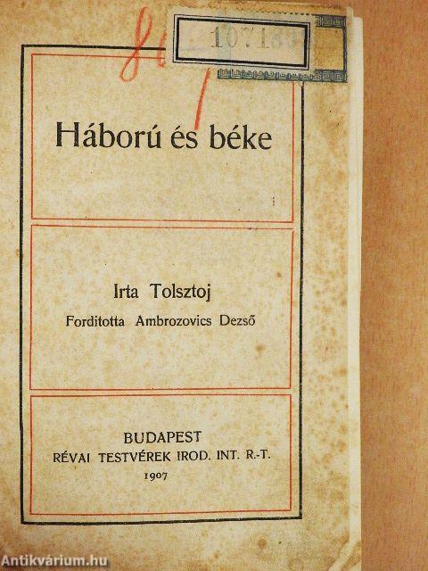 Háború és béke I-III.