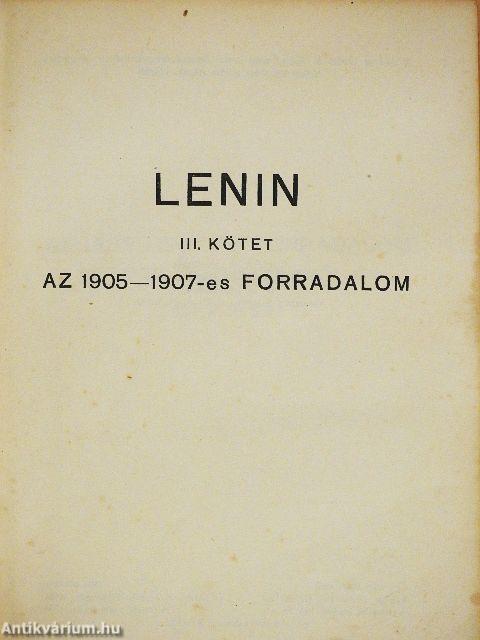 Lenin válogatott munkái III.