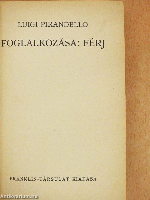 Foglalkozása: férj