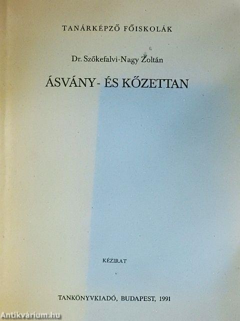 Ásvány- és kőzettan