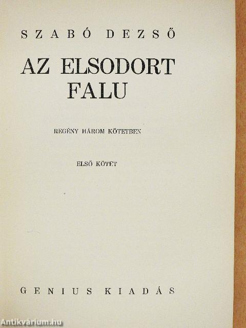 Az elsodort falu I-III.