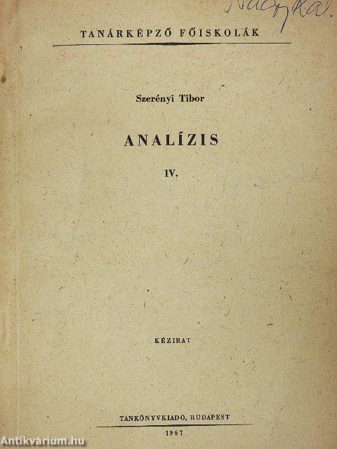 Analízis IV.