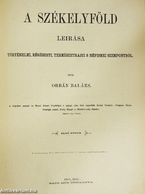 A Székelyföld leírása I-VI.