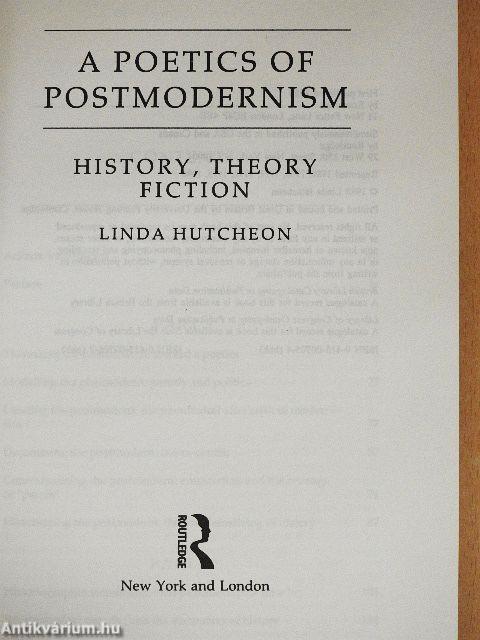 A Poetics of Postmodernism