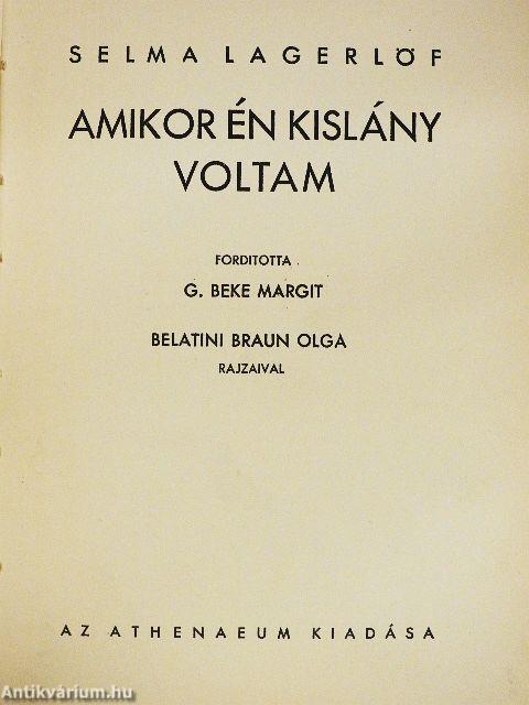 Amikor én kislány voltam