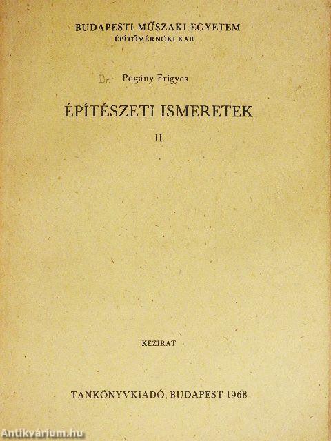 Építészeti ismeretek II.