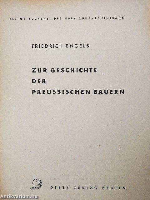 Zur Geschichte der Preussischen Bauern