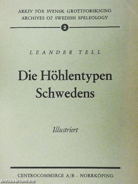 Die Höhlentypen Schwedens