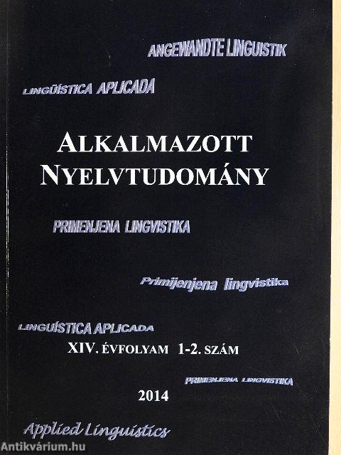 Alkalmazott Nyelvtudomány 2014/1-2.