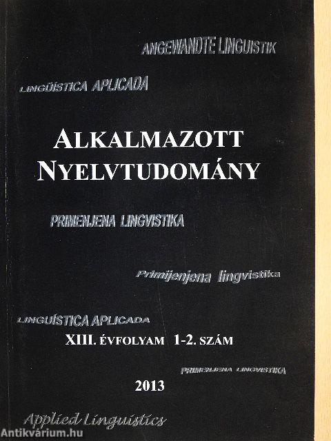 Alkalmazott Nyelvtudomány 2013/1-2.