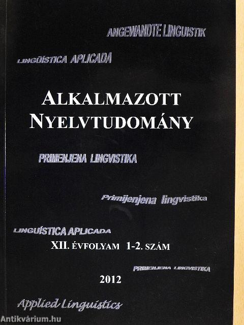 Alkalmazott Nyelvtudomány 2012/1-2.