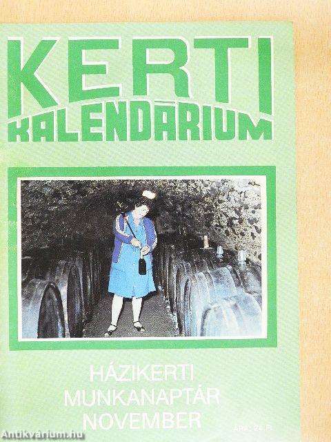 Kerti Kalendárium 1989. november