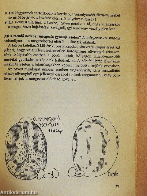 Mérgező növények és egyéb, emberre veszélyes kerti "károsítók"