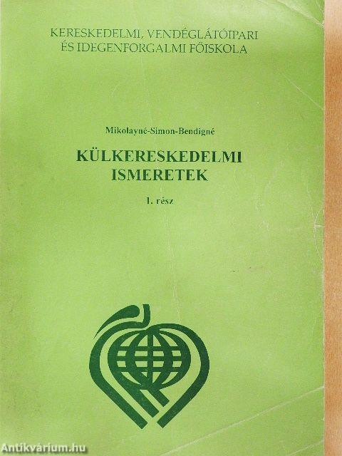Külkereskedelmi ismeretek 1.