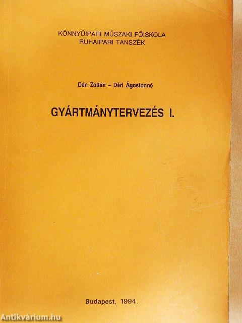 Gyártmánytervezés I.