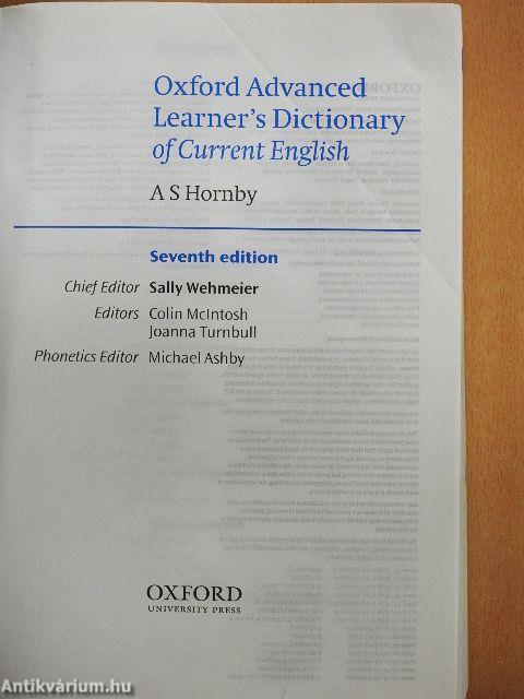 Oxford Advanced Learner's Dictionary - CD-vel