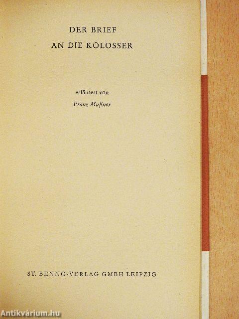 Der Brief an die Kolosser