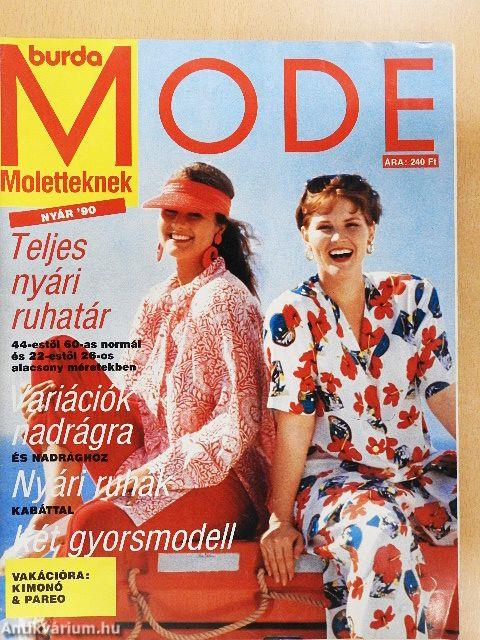 Burda Mode Moletteknek '90 nyár