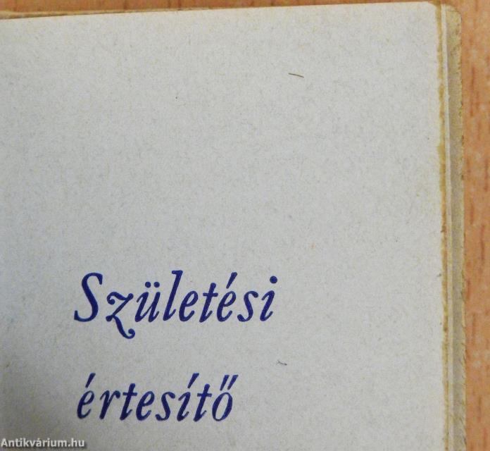 Születési értesítő (minikönyv)