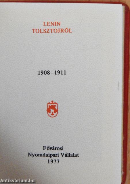 Tolsztojról (minikönyv)