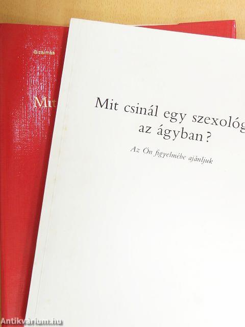 Mit csinál egy szexológus az ágyban?