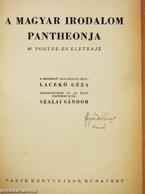 A magyar irodalom pantheonja