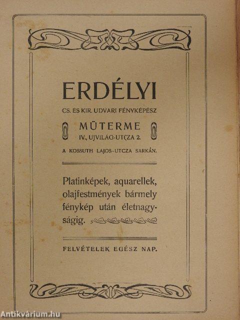 A Budapesti Ujságirók Egyesülete Almanachja 1905. (rossz állapotú)