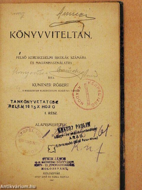 Könyvviteltan I.