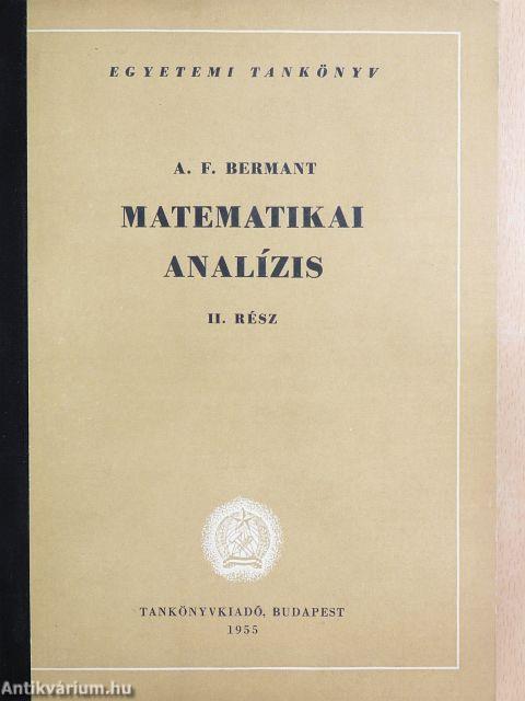 Matematikai analízis II.