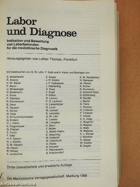 Labor und Diagnose