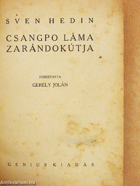 Csangpo Láma zarándokútja