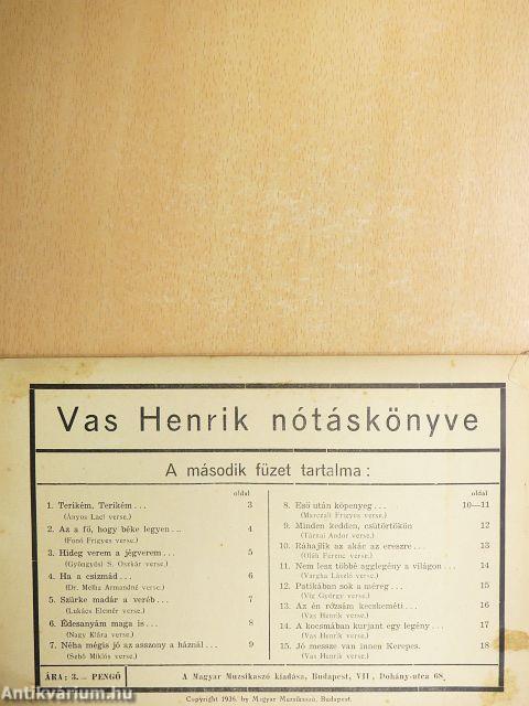Vas Henrik nótáskönyve II.