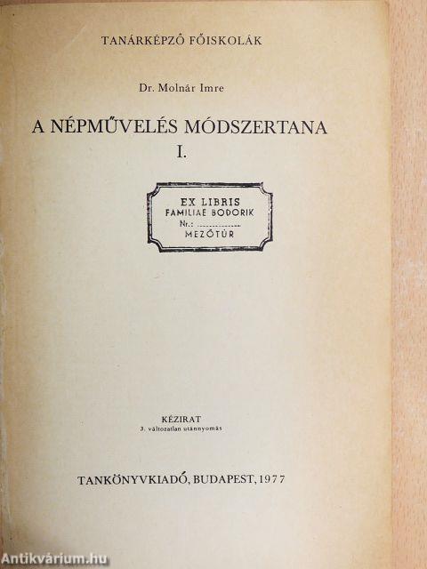 A népművelés módszertana I.