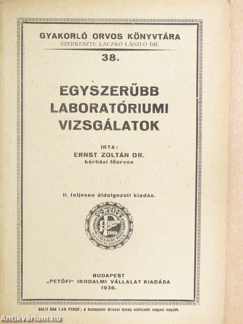 Egyszerűbb laboratóriumi vizsgálatok