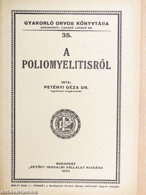 A poliomyelitisről
