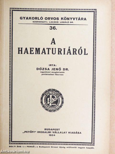 A haematuriáról